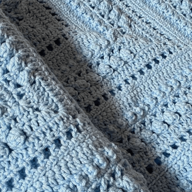 Baby deken licht blauw 87,5 x 95 cm