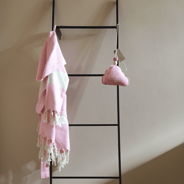 Kinder badjas 1-2jr roze